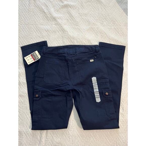 Duluth Women’s DuluthFlex Fire Hose Slim Leg Cargo Pant Navy work wear Utility - Picture 7 of 16